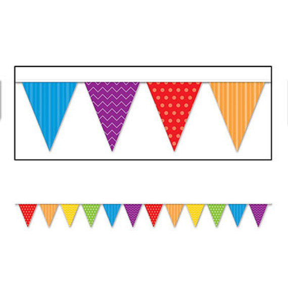 Dots & Stripes Pennant Banner
