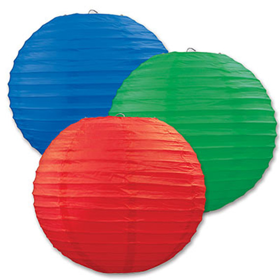 Paper Lanterns (Red/Blue/Green)