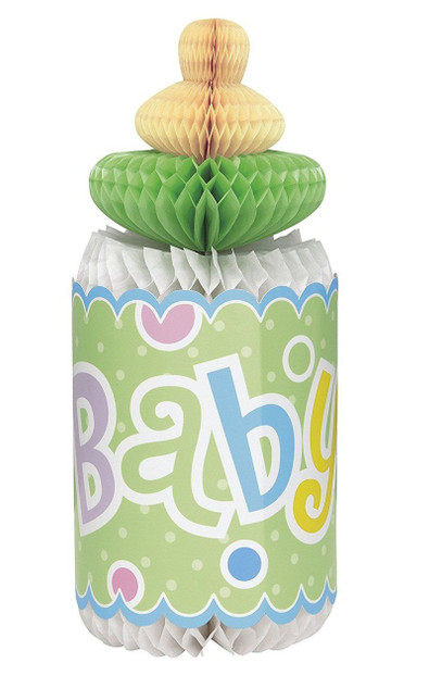 1 Polka Dots Baby Shower Bottle Honeycomb 12"H