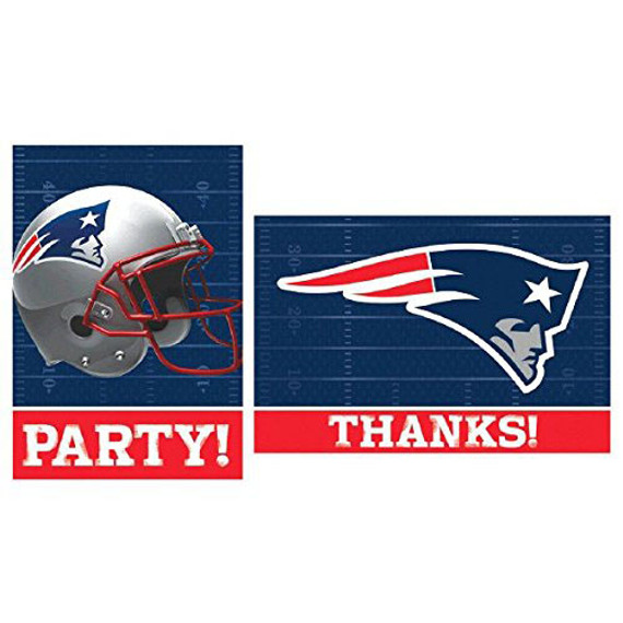 New England Patriots Invitation/Thank You Set