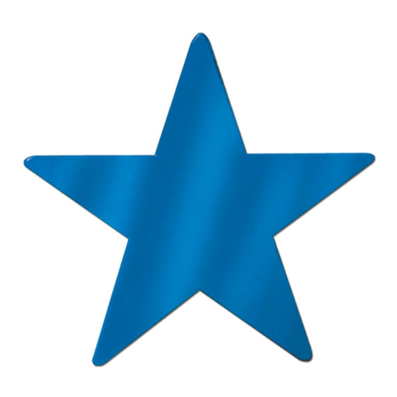 12" Foil Blue Star Cutout