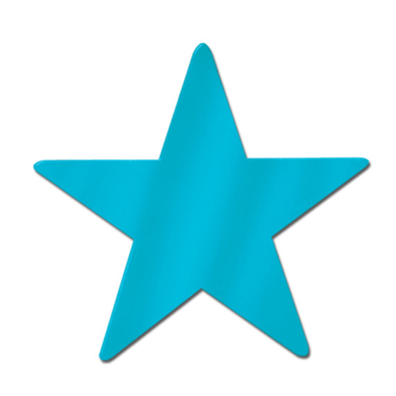 15" Foil Turquoise Star Cutout