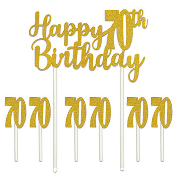Happy 70th Birthday Cake Topper