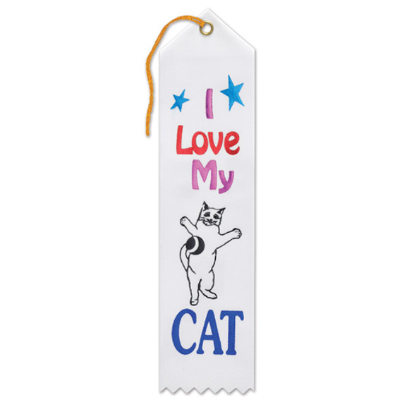 I Love My Cat Award Ribbon