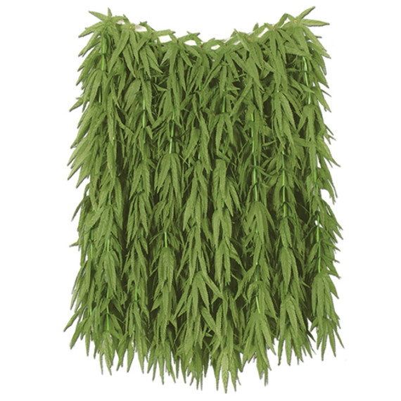 Tropical Green Fern Leaf Hula Skirt