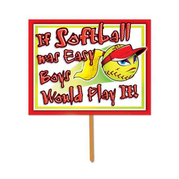 Softball Yard Sign