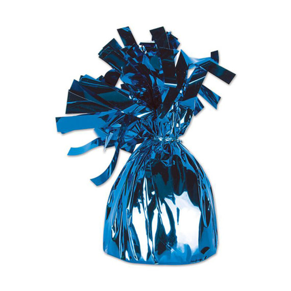 Blue Metallic Wrapped Balloon Weight