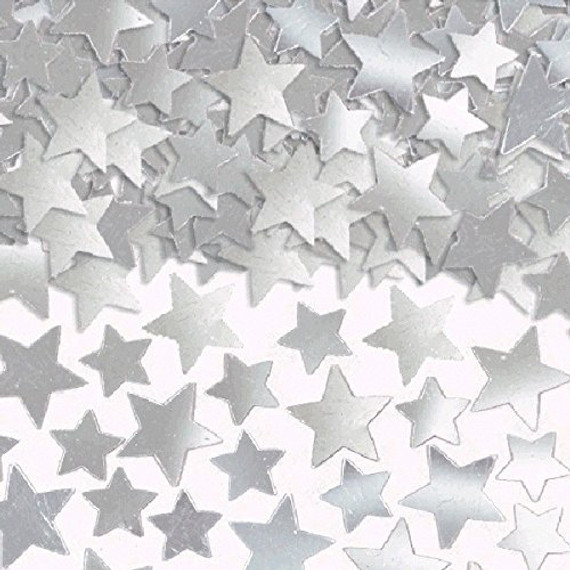 5 Oz Confetti Star Silver