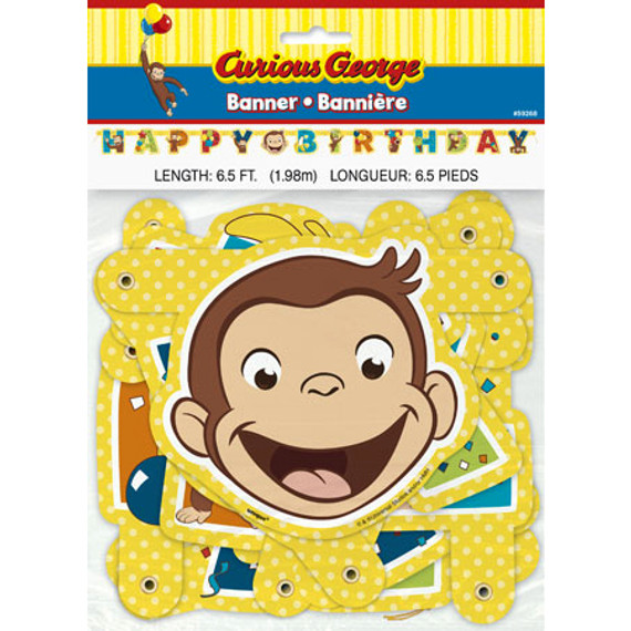 1 CT Curious George Jointed Banner