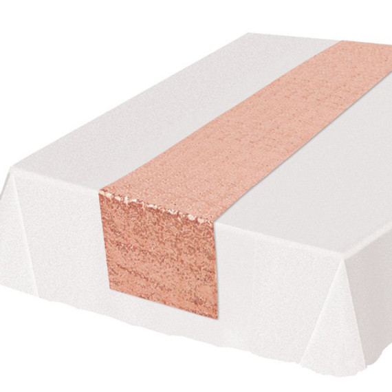 Rose Gold Sequined Table Runner