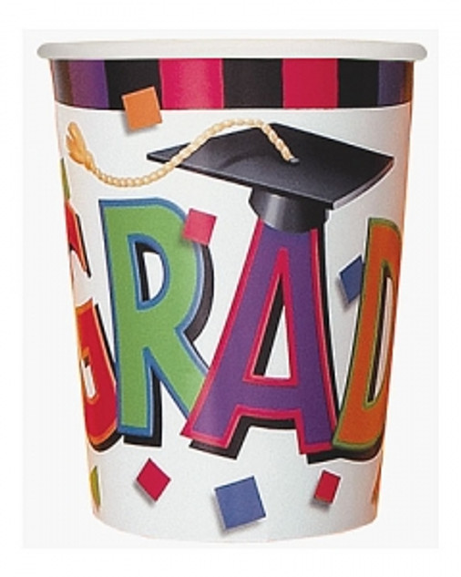 8 Grad Cap Graduation Cups