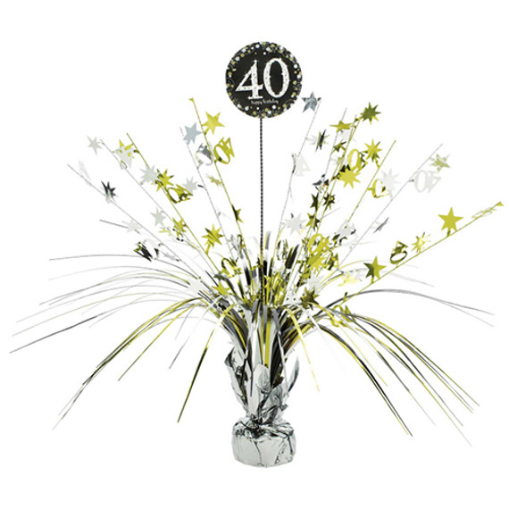 Gold Sparkling Celebration 40th Spray Centrepieces