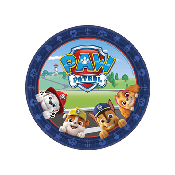9" Paw Patrol Adventures Round Plates