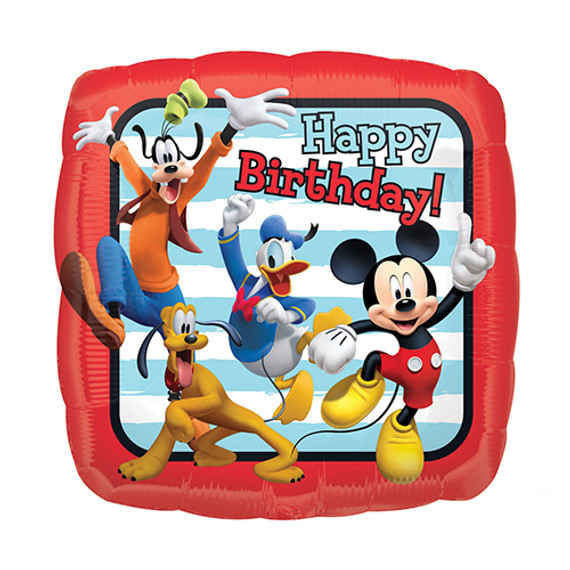 18" Mickey Roadster Happy Birthday Foil Balloon