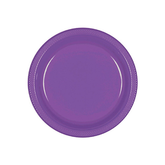 10.25" Plastic Plates Purple 20 CT