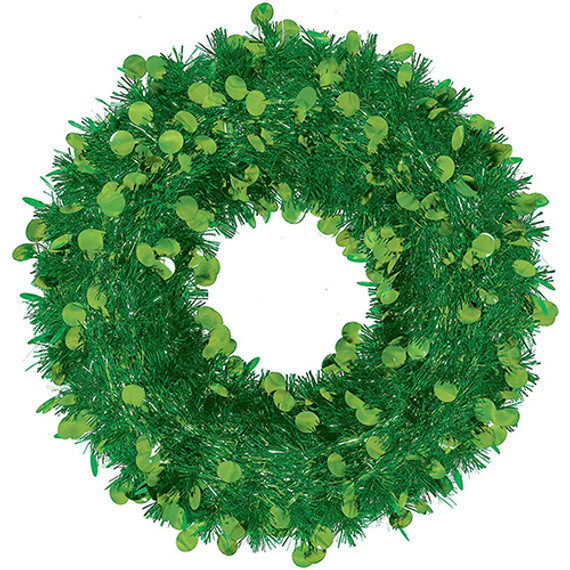 Green Jumbo Tinsel Wreath