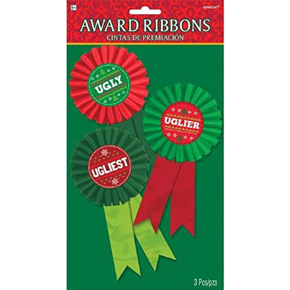 Ugly Sweater Contest Award Ribbons