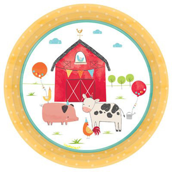 Barnyard Dessert Paper Plates