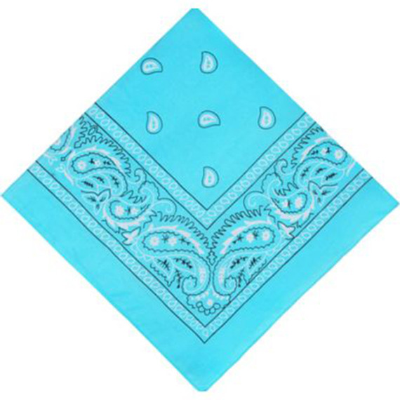 Turquoise Paisley Bandana