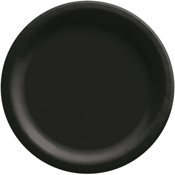 Black Round Paper Plates