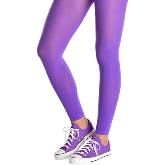 Adult Costume Footless Tights - Purple