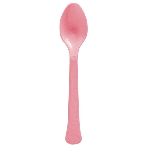 New Pink Heavy Weight Plastic Spoons