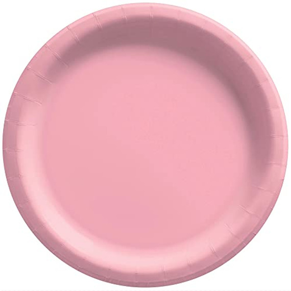 7" New Pink Round Paper Plates