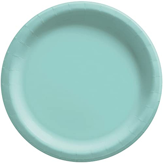 7" Robin's Egg Blue Round Paper Plates