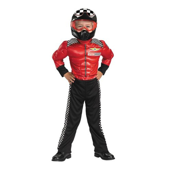 Boys Turbo Racer Muscle Jumpsuit Costume, Toddlers 3 - 4 Years