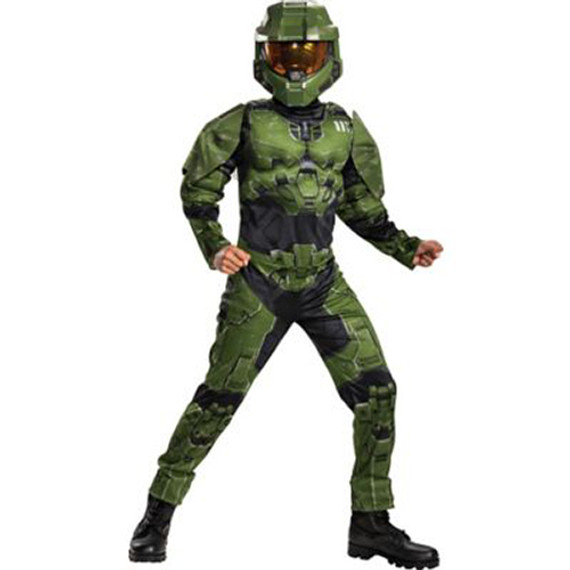 Halo Infinite Master Chief Muscle Jumpsuit Costume - Xlarge