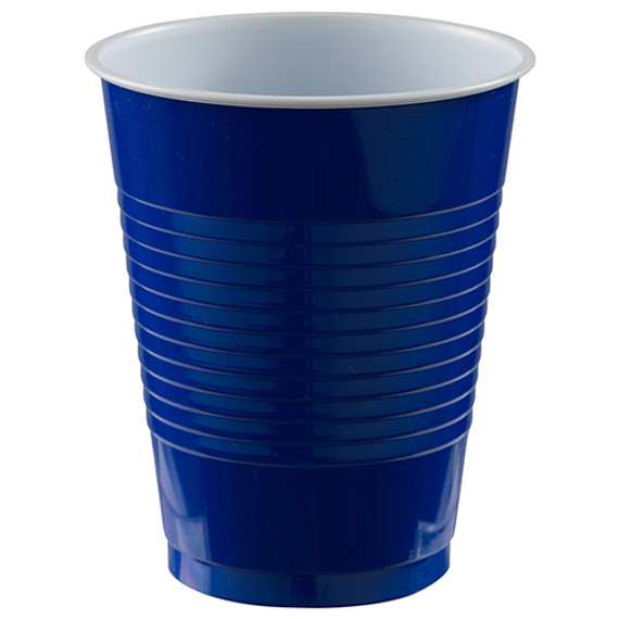 Bright Royal Blue Plastic Cups - 18 Oz