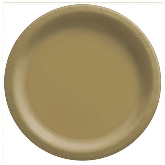 Gold Round Paper Plates - 6.75"