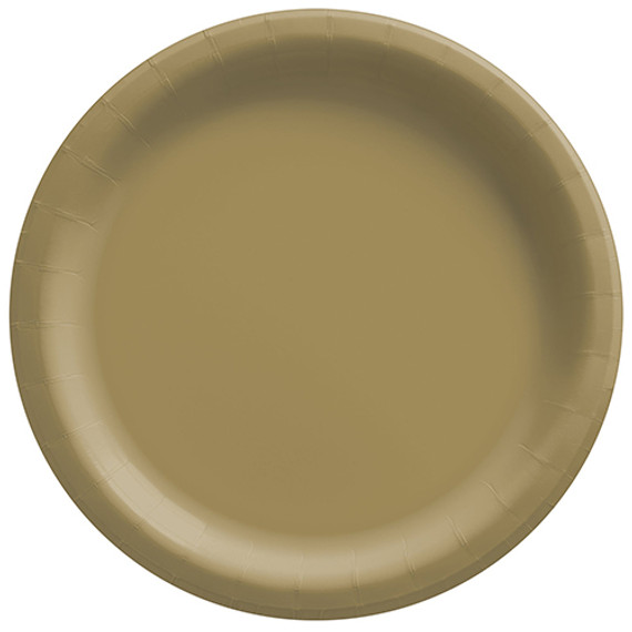 Gold Round Paper Plates - 10"