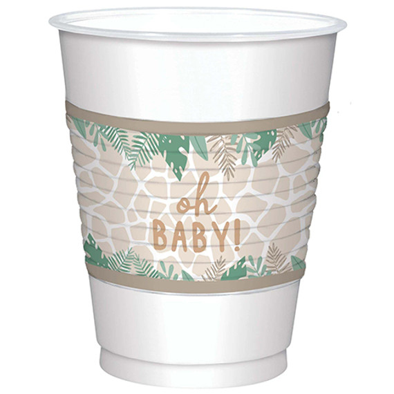 Soft Jungle Hello Baby Plastic Cups