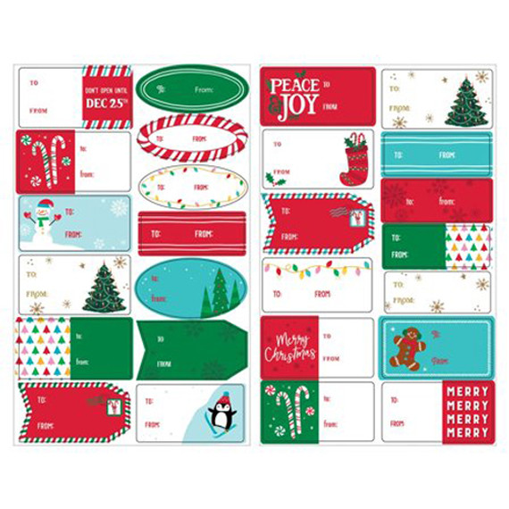 Christmas Gift Adhesive Labels Mega Value Pack