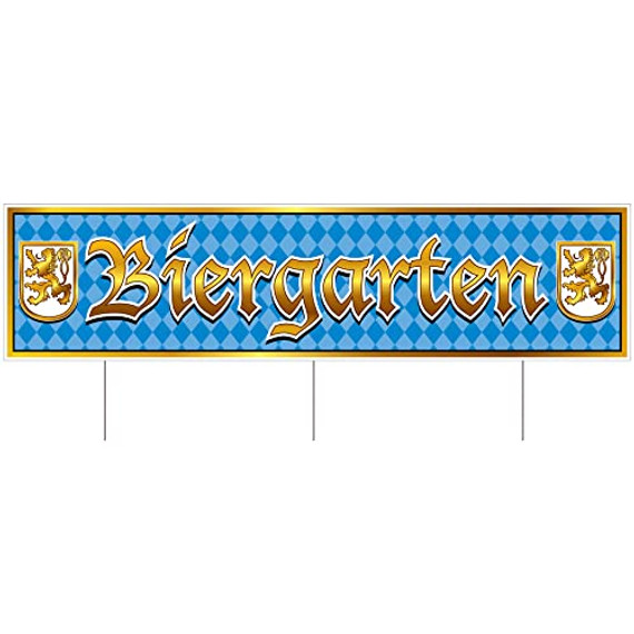 Plastic Jumbo Biergarten Yard Sign