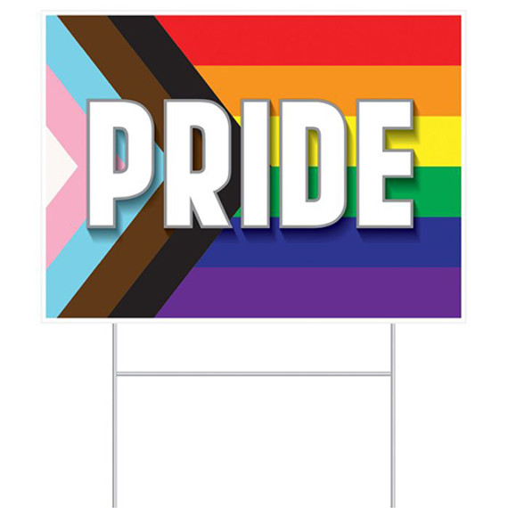 Pride Flag Plastic Yard Sign
