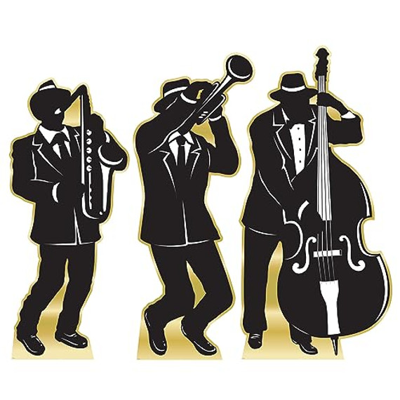 Great 20's Jazz Band Silhtte Stand-Ups