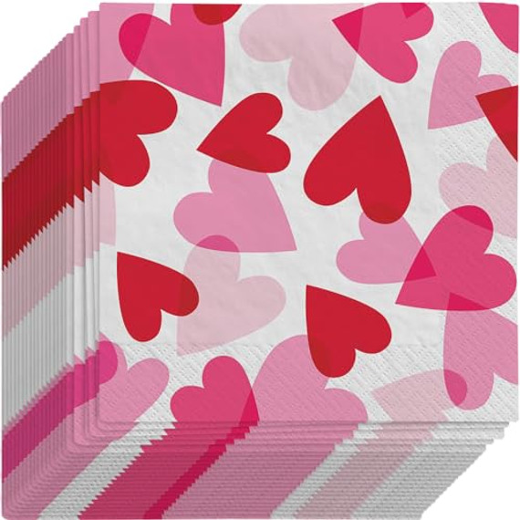 Hearts All Over Beverage Napkins