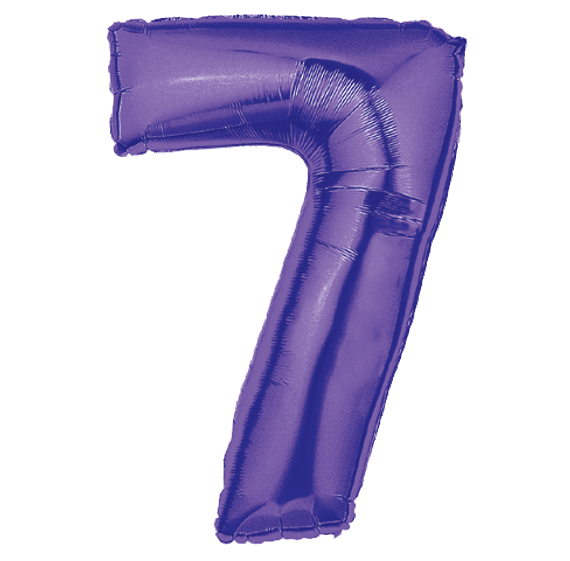 Megaloon Number Seven Purple Balloon