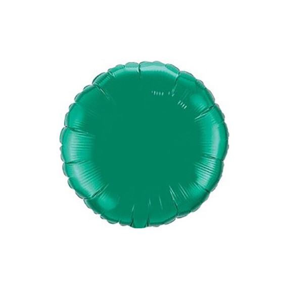 18" Metallic Emerald Green Round Flat Metallic Foil Balloon