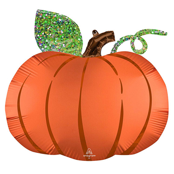 Halloween Pumpkin Satin Super Shape Foil Balloon - 25"