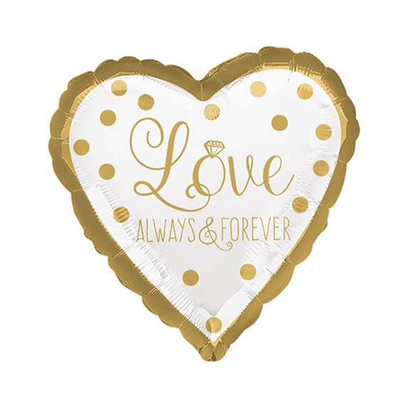 18" Love Always & Forever Heart Shape Foil Balloon