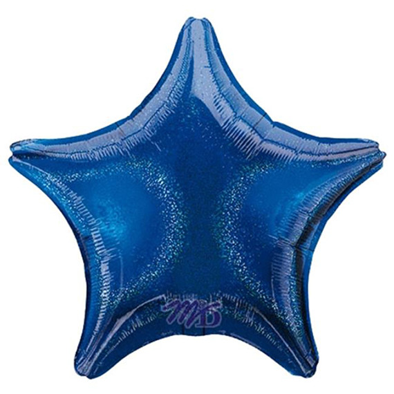 19" Blue Dazzler Star Shaped Foil Balloon