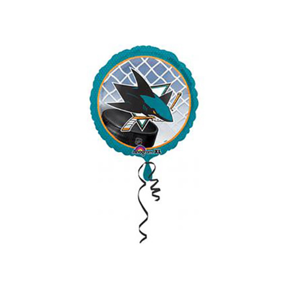 18" San Jose Sharks Flat Foil Balloon