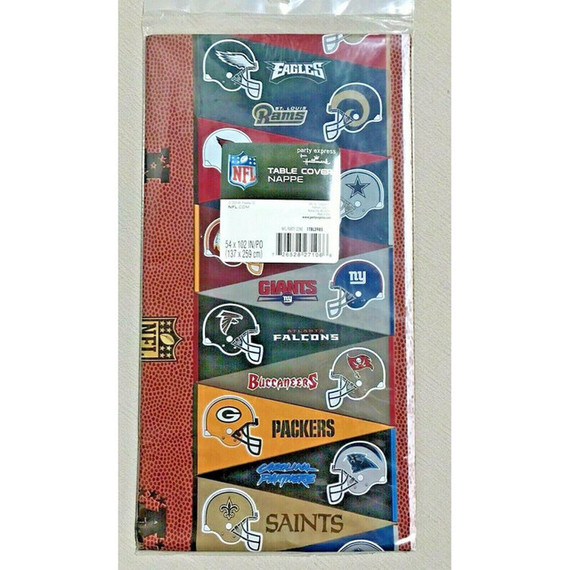 Tailgate Superbowl NFL Plastic Tablecover