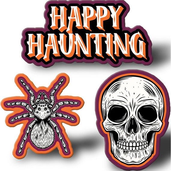 Wicked Hauntings Assorted Colors Plastic Yard Signs with Metal Stakes