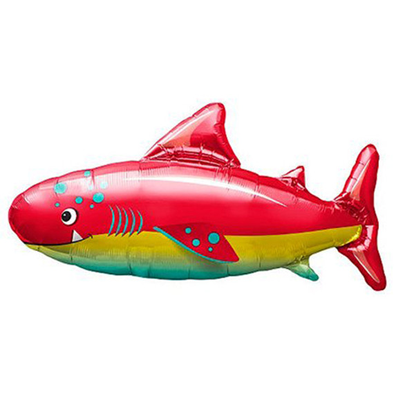 36" Happy Shark Super Shape Foil Balloon