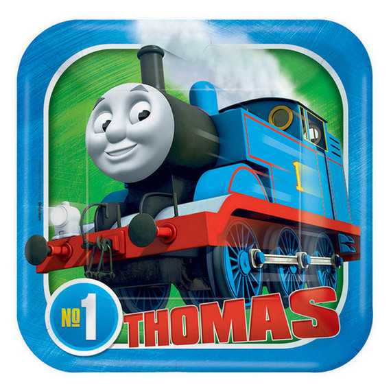 7" Thomas All Aboard Square Plates