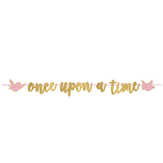 Disney Princess Once Upon a Time Glitter Banner